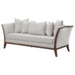 Lorraine Upholstered Sofa with Flared Arms Beige 511191 by Coaster Furniture - Image 3