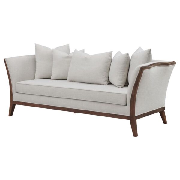 Lorraine Upholstered Sofa with Flared Arms Beige 511191 by Coaster Furniture - Image 3