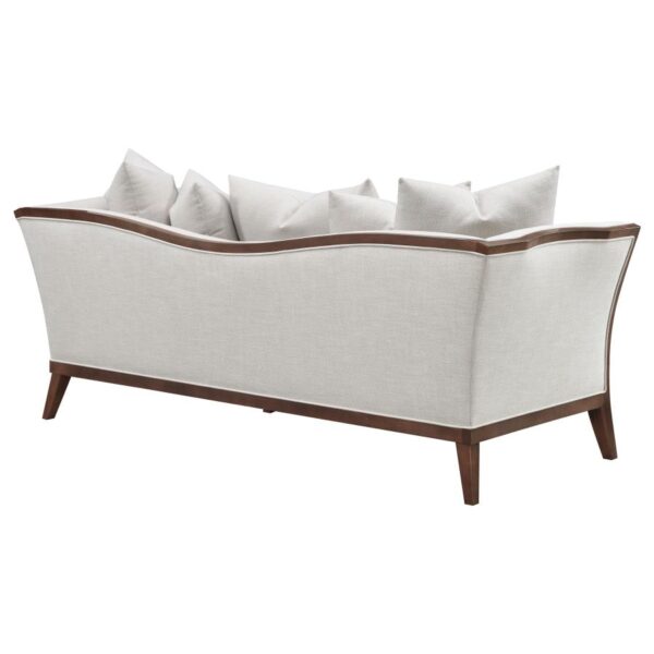 Lorraine Upholstered Sofa with Flared Arms Beige 511191 by Coaster Furniture - Image 4