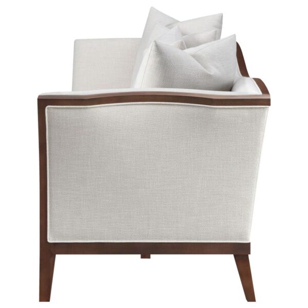 Lorraine Upholstered Sofa with Flared Arms Beige 511191 by Coaster Furniture - Image 6