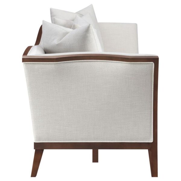 Lorraine Upholstered Sofa with Flared Arms Beige 511191 by Coaster Furniture - Image 7