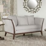 Lorraine Upholstered Loveseat with Flared Arms Beige 511192 by Coaster Furniture