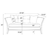 Lorraine Upholstered Loveseat with Flared Arms Beige 511192 by Coaster Furniture - Image 3