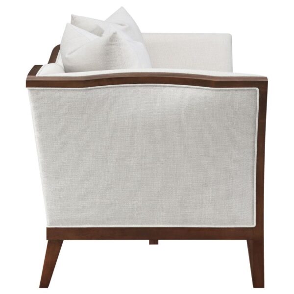 Lorraine Upholstered Loveseat with Flared Arms Beige 511192 by Coaster Furniture - Image 5