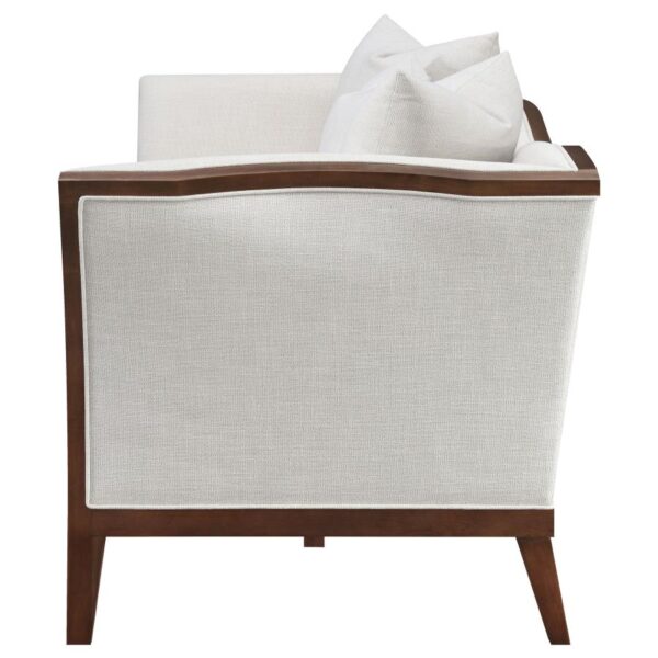 Lorraine Upholstered Loveseat with Flared Arms Beige 511192 by Coaster Furniture - Image 8