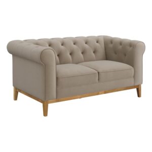 Sandrine Button Tufted Tuxedo Arms Loveseat Camel 509742 by Coaster Furniture
