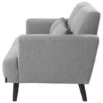 Blake Upholstered Loveseat with Track Arms Sharkskin and Dark Brown 511122 by Coaster Furniture - Image 9