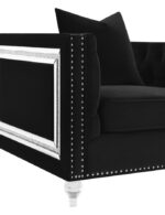Delilah Upholstered Tufted Tuxedo Arm Loveseat Black 509362 by Coaster Furniture - Image 6