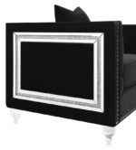 Delilah Upholstered Tufted Tuxedo Arm Loveseat Black 509362 by Coaster Furniture - Image 7
