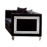 Delilah Upholstered Tufted Tuxedo Arm Loveseat Black 509362 by Coaster Furniture - Image 10
