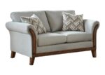 Roxanne Upholstered Flared Arm Loveseat Platinum 552072 by Coaster Furniture - Image 3