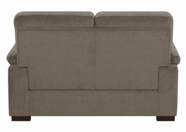 Fairbairn Upholstered Loveseat Oatmeal 506582 by Coaster Furniture - Image 5