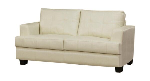 501692_1x900 Samuel Upholstered Tufted Loveseat Cream 501692 by Coaster Furniture - Image 1