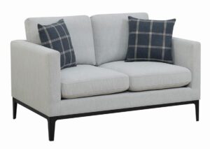 light grey loveseat