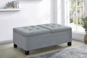 Corner Split Storage Bench Grey 915144 by Coaster Furniture