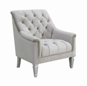 Avonlea Sloped Arm Tufted Chair Gray 508463 by Coaster Furniture