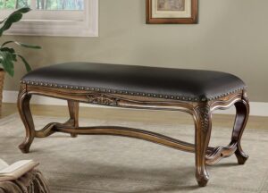Upholstered Bench Brown and Black 501006 by Coaster Furniture