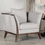 Lorraine Upholstered Chair with Flared Arms Beige 511193 by Coaster Furniture
