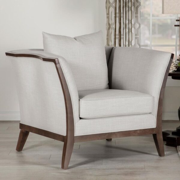 Lorraine Upholstered Chair with Flared Arms Beige 511193 by Coaster Furniture - Image 1