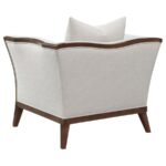 Lorraine Upholstered Chair with Flared Arms Beige 511193 by Coaster Furniture - Image 7