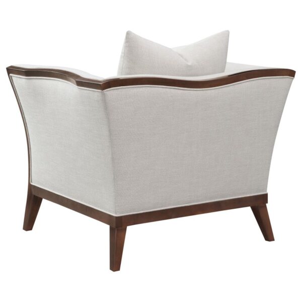 Lorraine Upholstered Chair with Flared Arms Beige 511193 by Coaster Furniture - Image 7