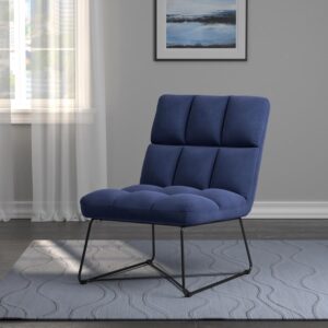 Armless Upholstered Accent Chair Midnight Blue 903838 by Coaster Furniture