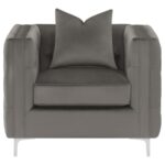 Phoebe Tufted Tuxedo Arms Chair Urban Bronze 509883 by Coaster Furniture - Image 3