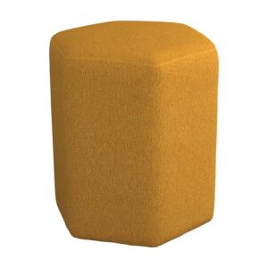 Hexagonal Upholstered Stool Yellow 918515 by Coaster Furniture