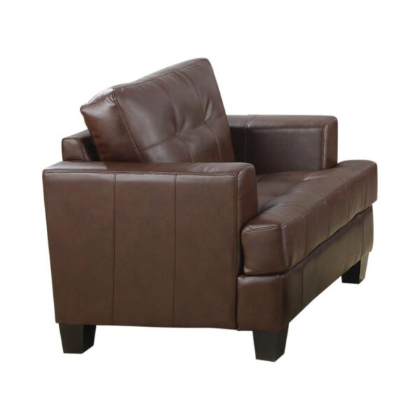 504073_1x900 Samuel Upholstered Chair Dark Brown 504073 by Coaster Furniture - Image 1