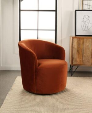 905631 Burnt Orange Swivel Chair