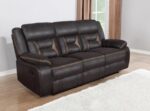 Greer Upholstered Tufted Back Motion Sofa 651354 by Coaster Furniture