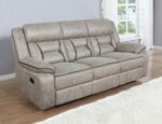 Greer Upholstered Tufted Back Motion Sofa 651351 by Coaster Furniture