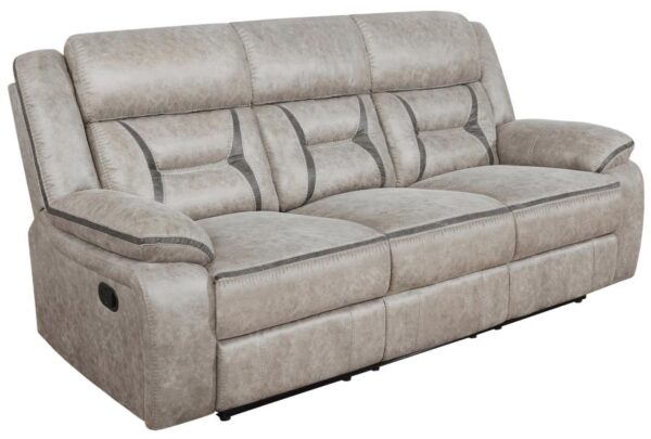 Greer Upholstered Tufted Back Motion Sofa 651351 by Coaster Furniture - Image 7