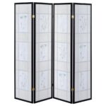 Catabella 4-panel Floral Print Folding Screen Multi-color 4407 by Coaster Furniture - Image 3