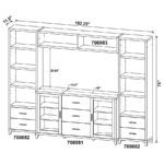 Lewes 4-piece Entertainment Center Cappuccino by 700881-S4 Coaster Furniture - Image 5