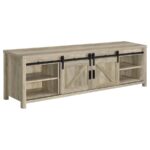 Madra Rectangular TV Console with 2 Sliding Doors 736263 by Coaster Furniture - Image 2