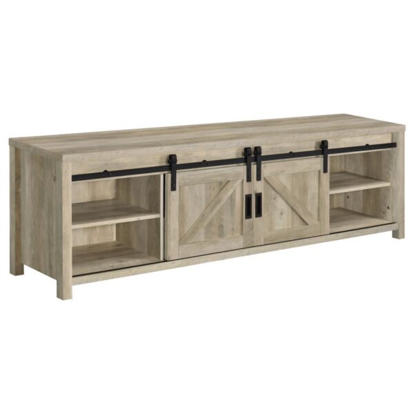 Madra Rectangular TV Console with 2 Sliding Doors 736263 by Coaster Furniture - Image 2