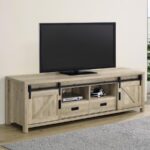 Madra Rectangular TV Console with 2 Sliding Doors 736263 by Coaster Furniture - Image 3
