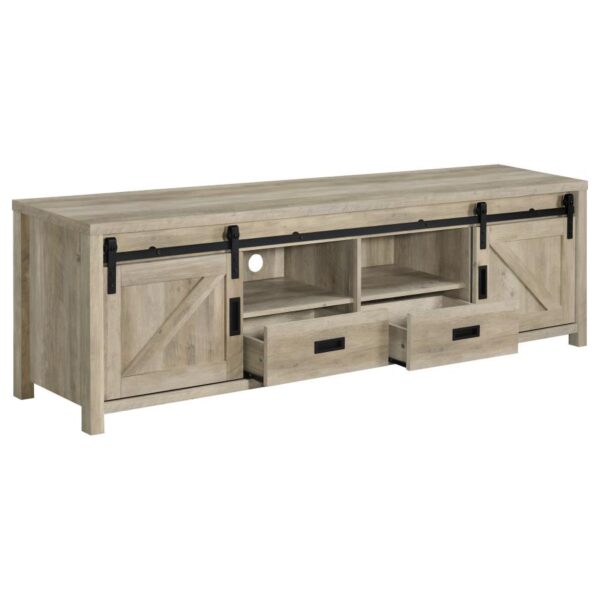 Madra Rectangular TV Console with 2 Sliding Doors 736263 by Coaster Furniture - Image 4