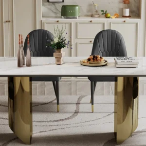 DT513 Black Tempered Glass Dining Table
