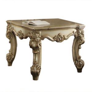 Gold Patina & Bone Vendome II End Table 83121 by ACME