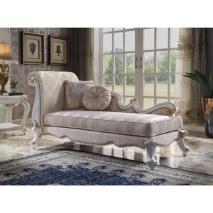 Pattern Fabric Picardy Chaise Lounge W/2 Pillows 96910 by ACME