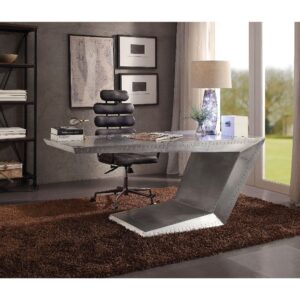 Aluminum Brancaster Executive Writing Desk 92025 by ACME