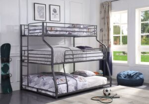 Gunmetal Caius II Twin/Full/Queen Bunk Bed 37450 by ACME