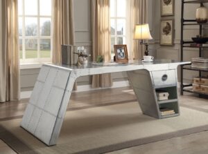 Metallic Brancaster Writing Desk 92190 by ACME