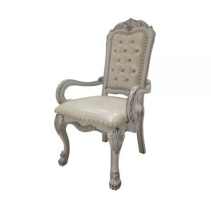 Bone White Dresden Arm Chair DN01697 By ACME