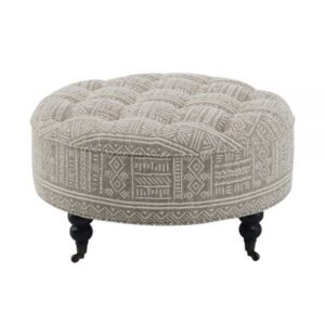 Pattern Fabric Upendo Ottoman W/Caster AC03000 By ACME