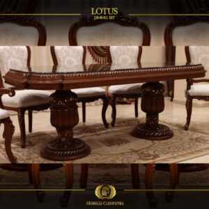 Handmade Lotus Brown Dinning Table