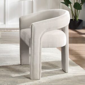 Gamarya Side Chair in White Chenille DN02856 By ACME