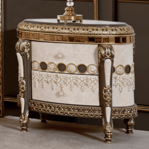 Bronze Finish Nightstand​ HD-9017 By Homey Design